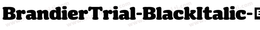 BrandierTrial-BlackItalic字体转换