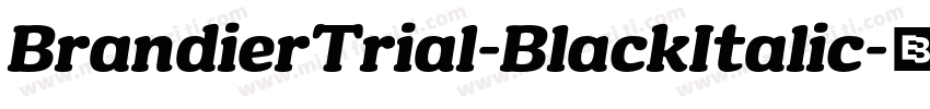 BrandierTrial-BlackItalic字体转换
