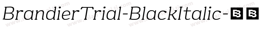 BrandierTrial-BlackItalic字体转换