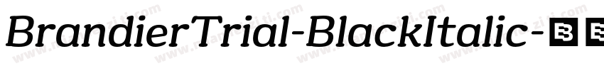 BrandierTrial-BlackItalic字体转换