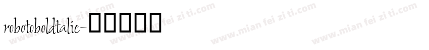 robotoboldtalic字体转换
