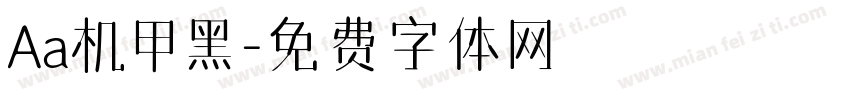 Aa机甲黑字体转换