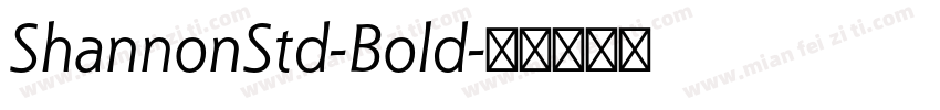 ShannonStd-Bold字体转换