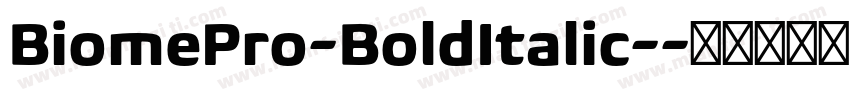 BiomePro-BoldItalic-字体转换