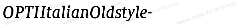 OPTIItalianOldstyle字体转换