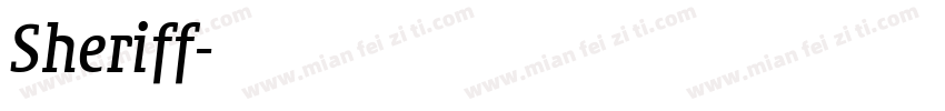 Sheriff字体转换