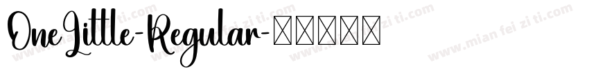 OneLittle-Regular字体转换