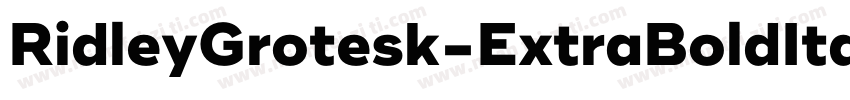 RidleyGrotesk-ExtraBoldItalic字体转换