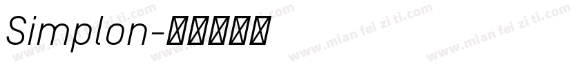Simplon字体转换