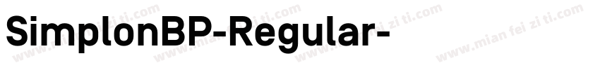 SimplonBP-Regular字体转换