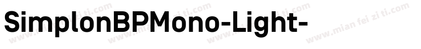 SimplonBPMono-Light字体转换