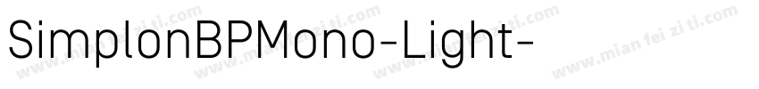 SimplonBPMono-Light字体转换