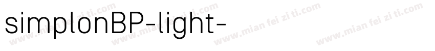 simplonBP-light字体转换