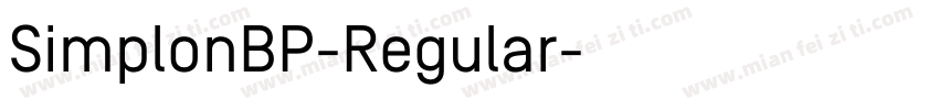 SimplonBP-Regular字体转换