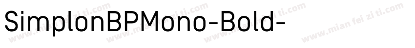 SimplonBPMono-Bold字体转换