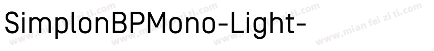 SimplonBPMono-Light字体转换