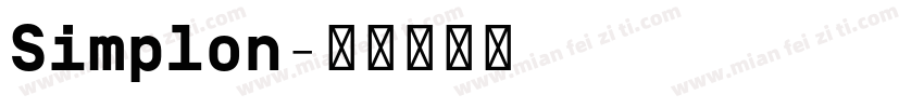 Simplon字体转换
