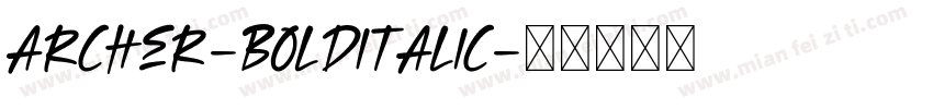 Archer-BoldItalic字体转换