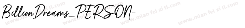 BillionDreams_PERSON字体转换