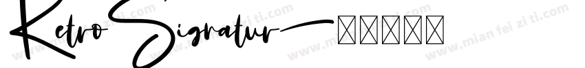RetroSignatur字体转换