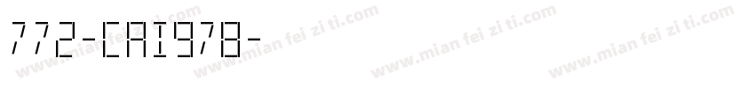 772-CAI978字体转换