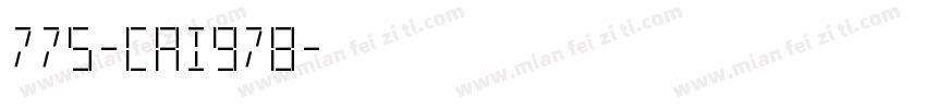 775-CAI978字体转换
