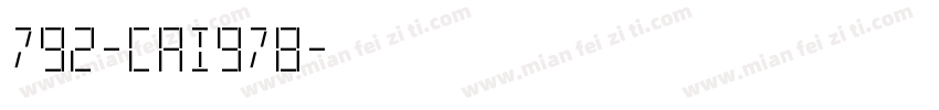 792-CAI978字体转换