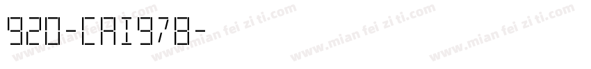 920-CAI978字体转换
