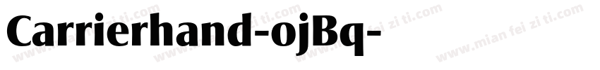 Carrierhand-ojBq字体转换