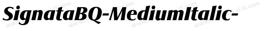 SignataBQ-MediumItalic字体转换