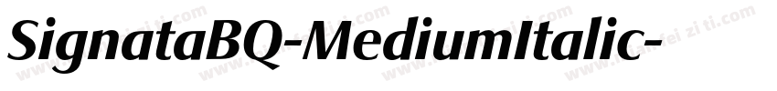 SignataBQ-MediumItalic字体转换