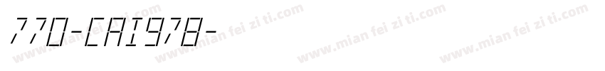 770-CAI978字体转换