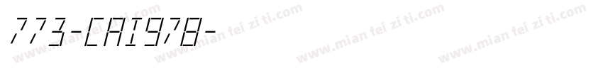 773-CAI978字体转换