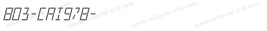 803-CAI978字体转换