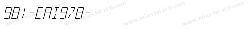 981-CAI978字体转换