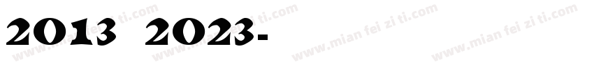 2013—2023字体转换