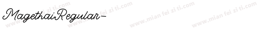 MagethaiRegular字体转换