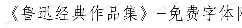 《鲁迅经典作品集》字体转换