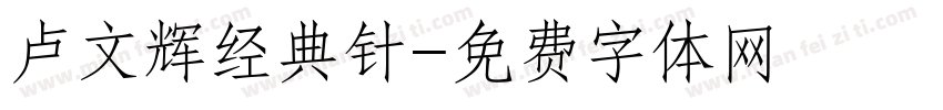卢文辉经典针字体转换