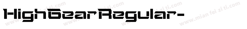 HighGearRegular字体转换