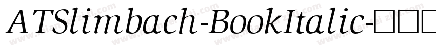 ATSlimbach-BookItalic字体转换