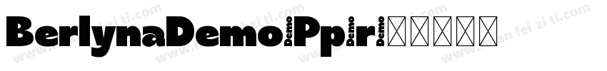 BerlynaDemo-Pp8r字体转换