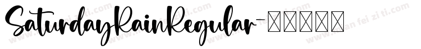 SaturdayRainRegular字体转换