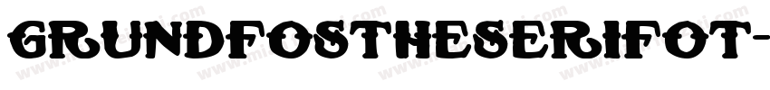GrundfosTheSerifOT-8XB字体转换