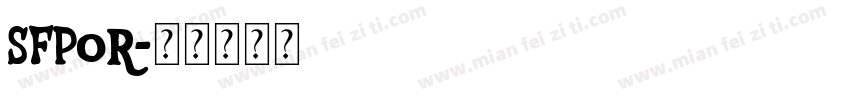 SFPor字体转换