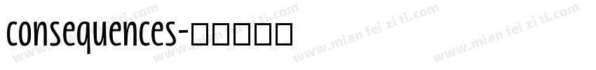 consequences字体转换