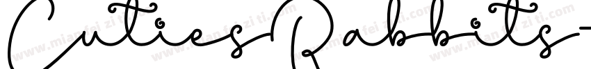 CutiesRabbits-6YL2D字体转换