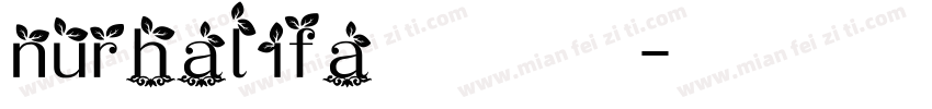 nurhalifa唯美纤细连笔花体字体转换