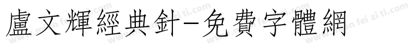 卢文辉经典针字体转换