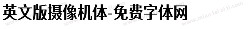 英文版摄像机体字体转换
